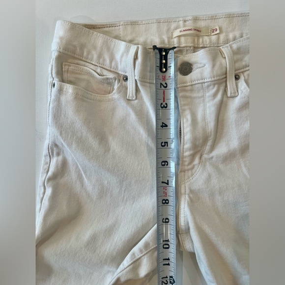 Levi's Slimming Skinny Women's Size 29 White Denim - Picture 7 of 13